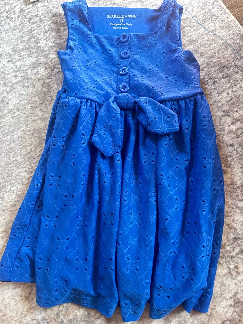 Sparkle In Pink blue dress 3T